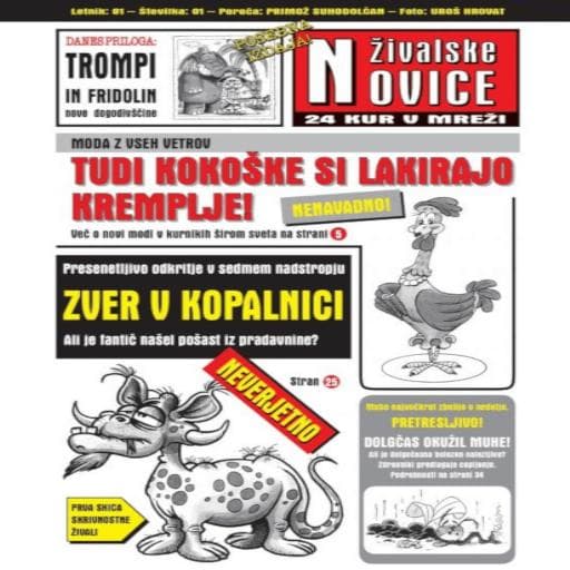 book cover for Živalske novice 1 (zbirka pravljic)