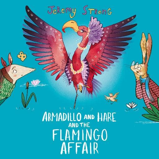 book cover for Armadillo and Hare and the Flamingo Affair