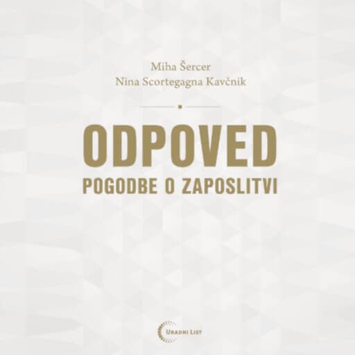 book cover for Odpoved pogodbe o zaposlitvi