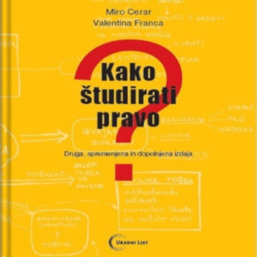 book cover for Kako študirati pravo
