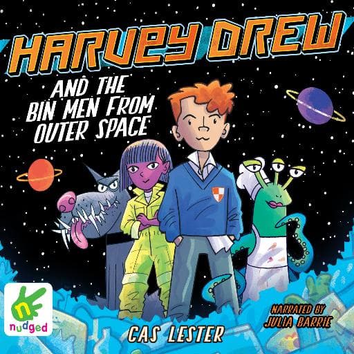 book cover for Harvey Drew and the Bin Men From Outer Space