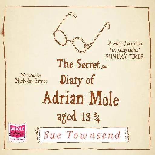 book cover for The Secret Diary of Adrian Mole, Aged 13 3/4
