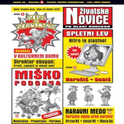 book cover for Živalske novice 4 (zbirka pravljic)